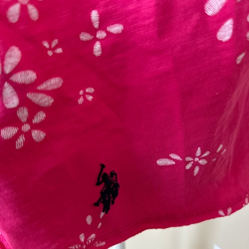 Floral Pink and White with Tie Women's Top NWT - Picture 3 of 7